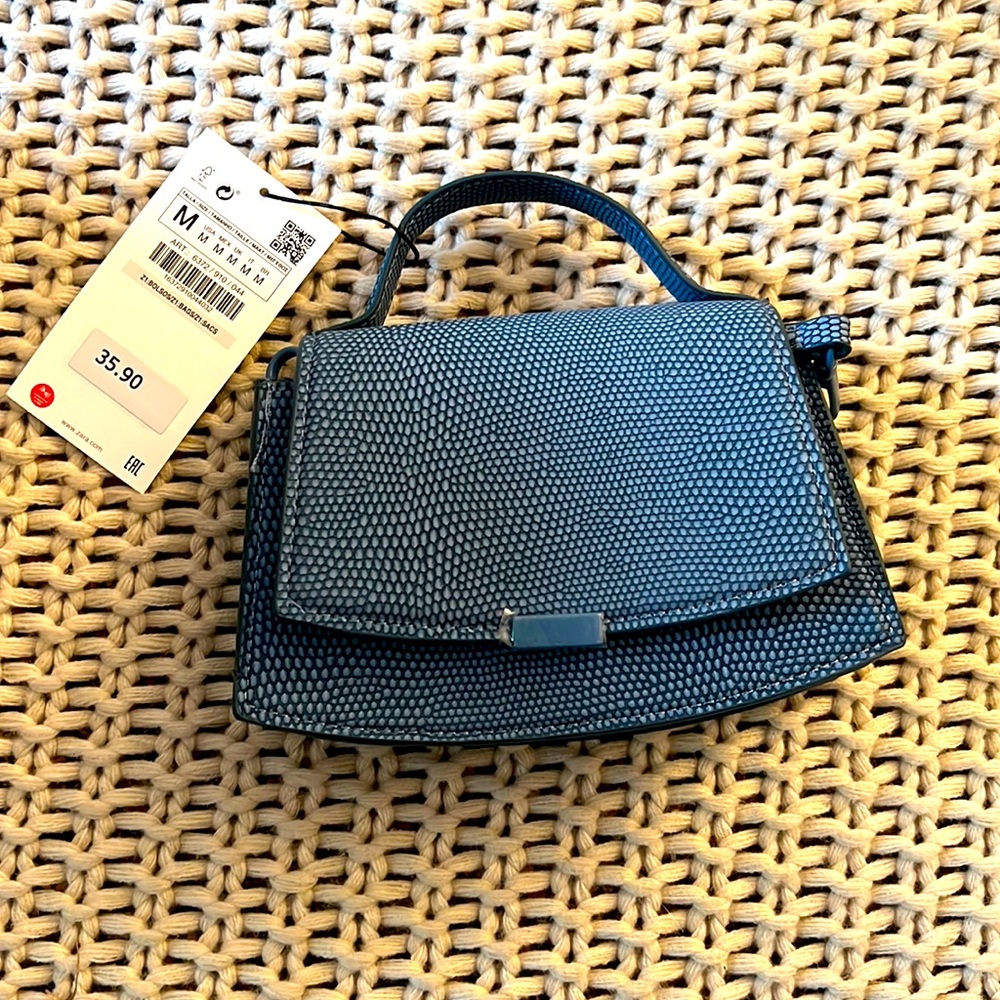 Blue mini Zara bag